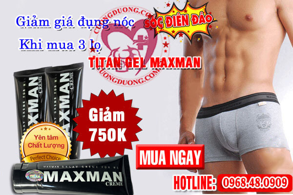 gel titan maxman giảm giá