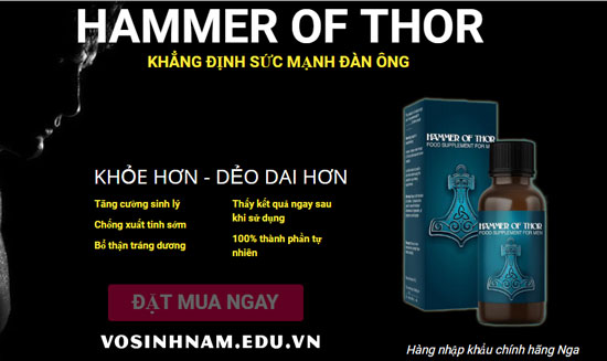 Đánh giá giọt hammer of thor trong việc cải thiện đời sống tình dục