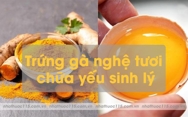 Trứng gà, mật ong và nghệ tươi chữa yếu sinh lý