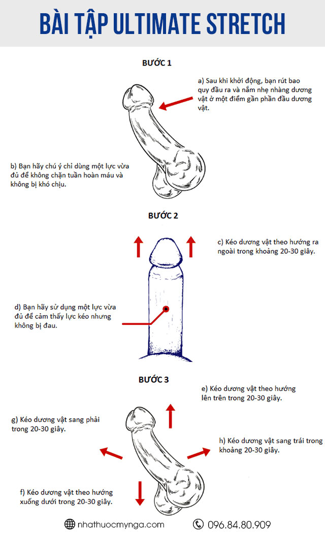 Cách làm dương vật to bằng bài tập Ultimate Stretch