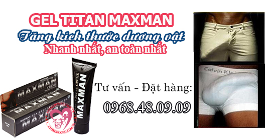 GEL TITAN MAXMAN TĂNG KÍCH CỠ DƯƠNG VẬT